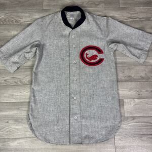 Ebbets Field Flannels Vintage Authentic Chicago Whales Wool Jersey Gray sz S